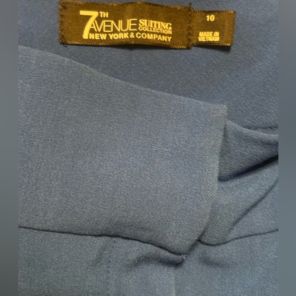 New York & Company Royal Blue Wide-Leg Trousers - Picture 7 of 7